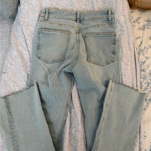 Zara Women's Light Blue Straight Leg Jeans